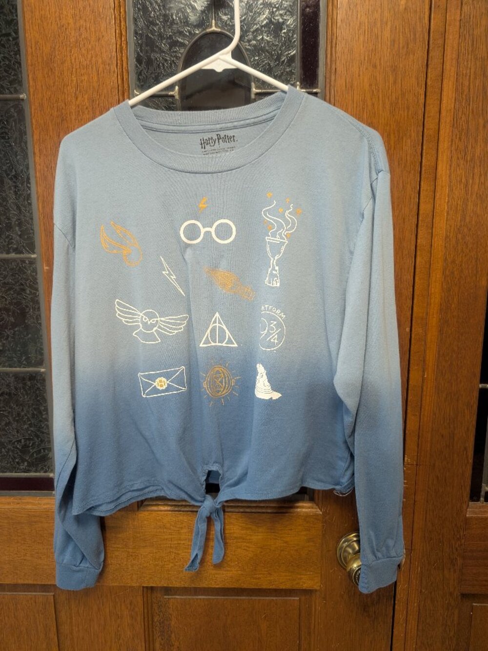 Womens blue crop top, size 2XLarge